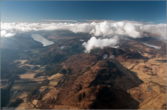 Loch Earn and Loch Lednock from the air